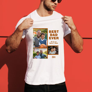 最高のモダンパパ3写真コラージュ父の日 Tシャツ
