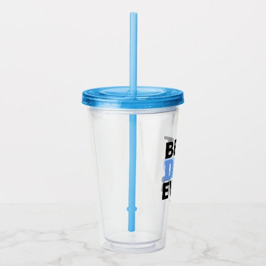 最高のモダンパパ・エバーズ・デー・ブルーパーソナライズされた アクリルタンブラー (右)