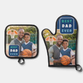 最高のモダンパパ・エバーファーズデイ 鍋つかみ&鍋敷きセット (正面)