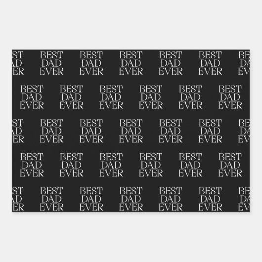 最高のモダンパパ・エバー・父親の日エレガント ラッピングペーパーシート (正面)