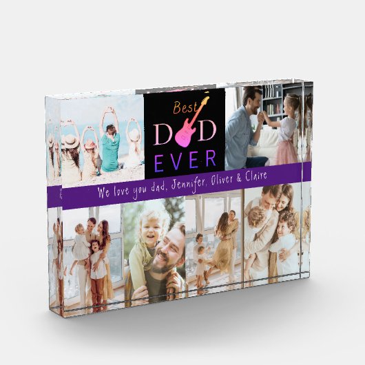 最高のモダンパパEver Faters Day Photo Display フォトブロック (左)