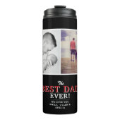 最高のモダンパパEver Father's Day 2 Photo Collage タンブラー (正面)