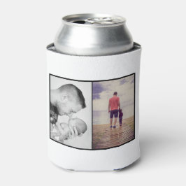 最高のモダンパパEver Father's Day 2 Photo Collage 缶クーラー