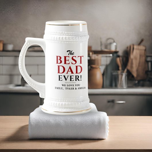 最高のモダンパパEver Father's Day Beer Stein ビールジョッキ