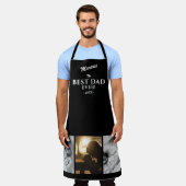 最高のモダンパパEver Father's Day Keepsake 3 Photo エプロン (着用した状態)