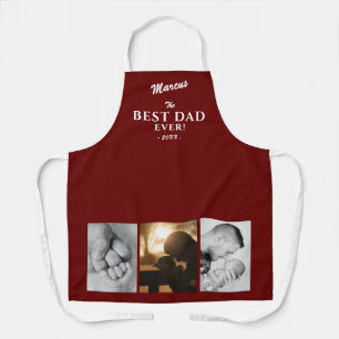 最高のモダンパパEver Father's Day Keepsake 3 Photo エプロン