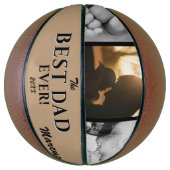 最高のモダンパパEver Father's Day Keepsake 3 Photo バスケットボール (縦)