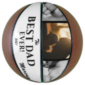 最高のモダンパパEver Father's Day Keepsake 3 Photo バスケットボール (縦)