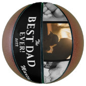 最高のモダンパパEver Father's Day Keepsake 3 Photo バスケットボール (縦)