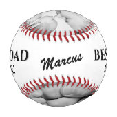 最高のモダンパパEver Father's Day Keepsake 3 Photo 野球ボール (裏面)