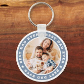 最高のモダンパパEver Starカスタム Photo キーホルダー (正面)