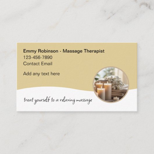 最高のモダンマッサージセラピストスパ名刺 名刺 (正面)