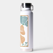 最高のモダン先生水色フローラ水瓶 ウォーターボトル (背面)