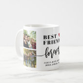 最高のモダン友達の写真のコラージュ名 コーヒーマグカップ (正面左)