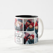 最高のモダン夫Ever 7-Photo Collage & Message ツートーンマグカップ (正面右)