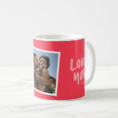 最高のモダン母の日のピンクの写真 コーヒーマグカップ (正面右)