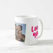 最高のモダン母の日のピンクの写真 コーヒーマグカップ (正面右)