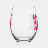 最高のモダン母の日のピンクの写真 ステムなしワイングラス (右)