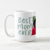 最高のモダン母の日の写真sage green mother's Day コーヒーマグカップ (左)