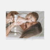 最高のモダン母の葉1カスタム枚 フリースブランケット (正面(横))