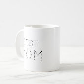 最高のモダン母ママママママミニマ最高のリスト コーヒーマグカップ (正面左)