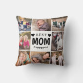 最高のモダン母8写真コラージュ母ママ クッション (裏面)