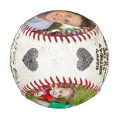 最高のモダン2Photo Collageハッピーバースデー 野球ボール (裏面)