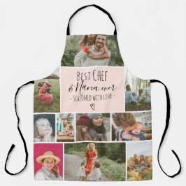 最高のモダン・おばあちゃんの写真コラージュ・グリッド エプロン