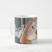 最高のモダン・Ever Scriptの写真パーソナライズされた コーヒーマグカップ (正面左)