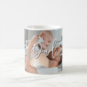 最高のモダン・Ever Scriptの写真パーソナライズされた コーヒーマグカップ (中央)