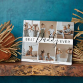 最高のモダンDaddy Ever写真コラージュ フォトプラーク (側面)