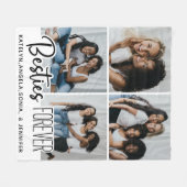 最高のモダンFriendsシックパーソナライズされた4枚の写真 フリースブランケット (正面(横))