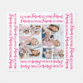 最高のモダンFRIENDS FOREVERカスタム写真 フリースブランケット (正面(横))