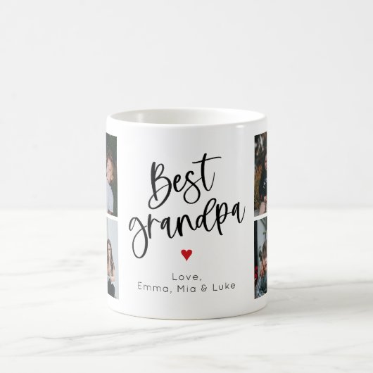 最高のモダンGrandpaスクリプパーソナライズされたト写真マググ コーヒーマグカップ (中央)