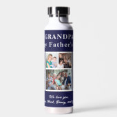最高のモダンGrandpa写真コラージュタイポグラフィ ウォーターボトル (左面)