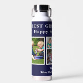 最高のモダンGrandpa写真コラージュタイポグラフィ ウォーターボトル (正面)