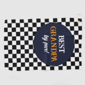 最高のモダンGrandpa白黒チェック ゴルフタオル (横)