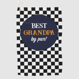 最高のモダンGrandpa白黒チェック ゴルフタオル