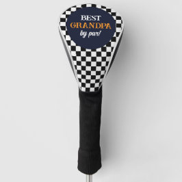 最高のモダンGrandpa白黒チェック ゴルフヘッドカバー