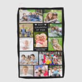 最高のモダンGRANDPA BY PAR 12フォトコラージュカスタム ゴルフタオル (正面)