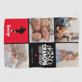 最高のモダンGrandpa by Par Photo Collage Gift ゴルフタオル (横)