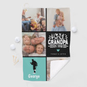 最高のモダンGrandpa by Par Photo Collage Gift ゴルフタオル (インサイチュ)