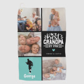 最高のモダンGrandpa by Par Photo Collage Gift ゴルフタオル (正面)