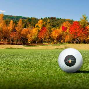 最高のモノグラムのイニシャル黒文字 ゴルフボール