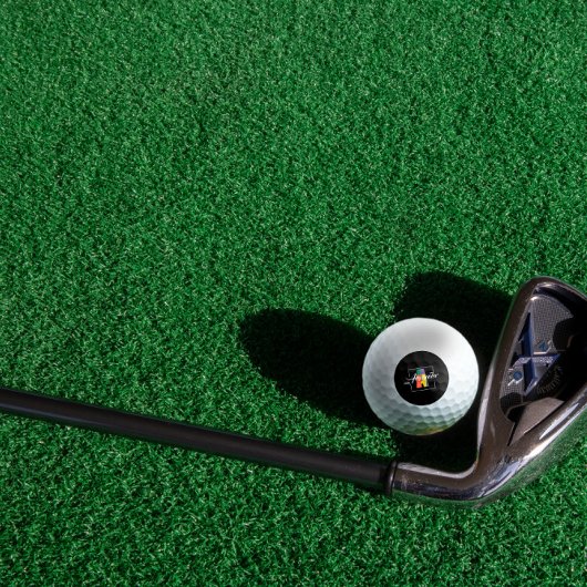 最高のモノグラムのイニシャル黒文字 ゴルフボール