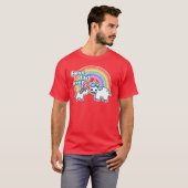 最高のユニコーンダッド家族 Tシャツ (正面フル)