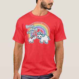 最高のユニコーンダッド家族 Tシャツ