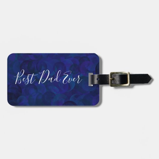 最高のユニークパパ・エバ・ネービー・ファザーズ・デイ ラゲッジタグ (正面横)