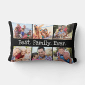 最高のユニーク家族の引用文6写真コラージュ ランバークッション (裏面)
