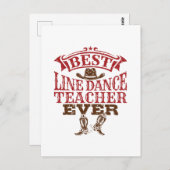 最高のラインダンス教師 ポストカード (正面/裏面)